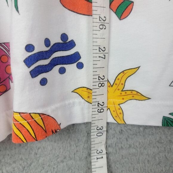 Picone Sport Polo Shirt Womens Large Tropical Fish Colorful 100% Cotton Collared - Picture 12 of 15